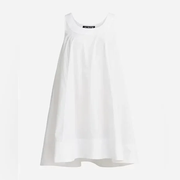 NWT J CREW Scoopneck shift dress in cotton poplin in white - Picture 7 of 8